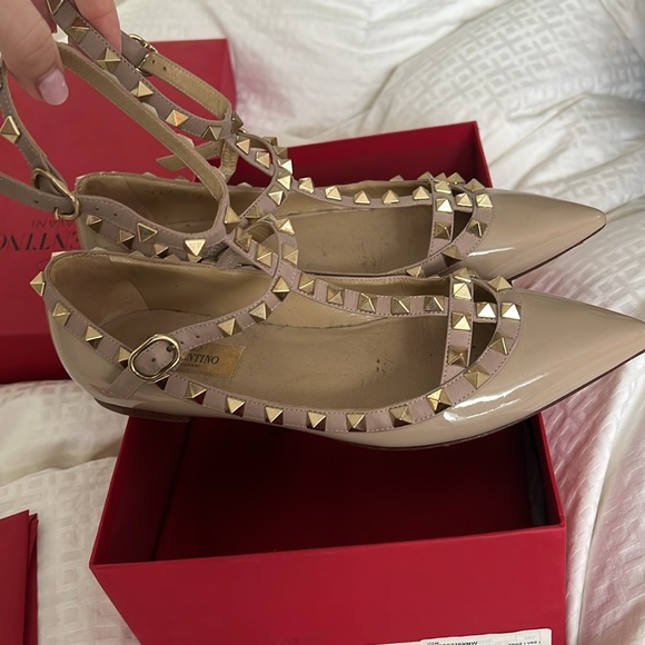 Valentino rockstud flats 36 1/2 - Picture 2 of 9